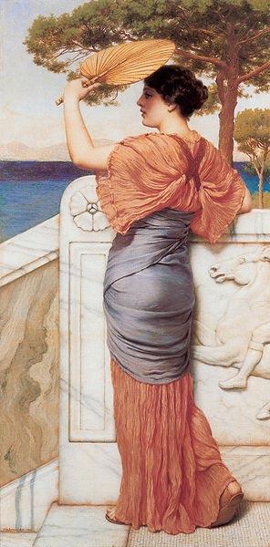 John William Godward On the Balcony oil painting picture